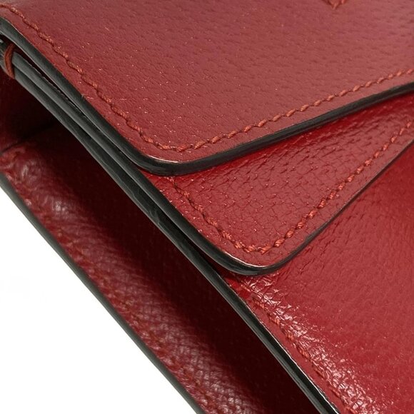 Auth GUCCI Dionysus 421970 Red Navy Leather Shoulder Bag - Picture 12 of 15